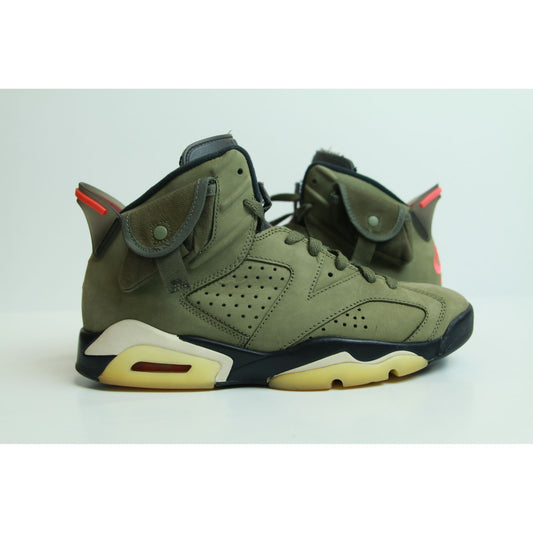 AJ6 TRAVIS SCOTT OLIVE USED SIZE 8.5M